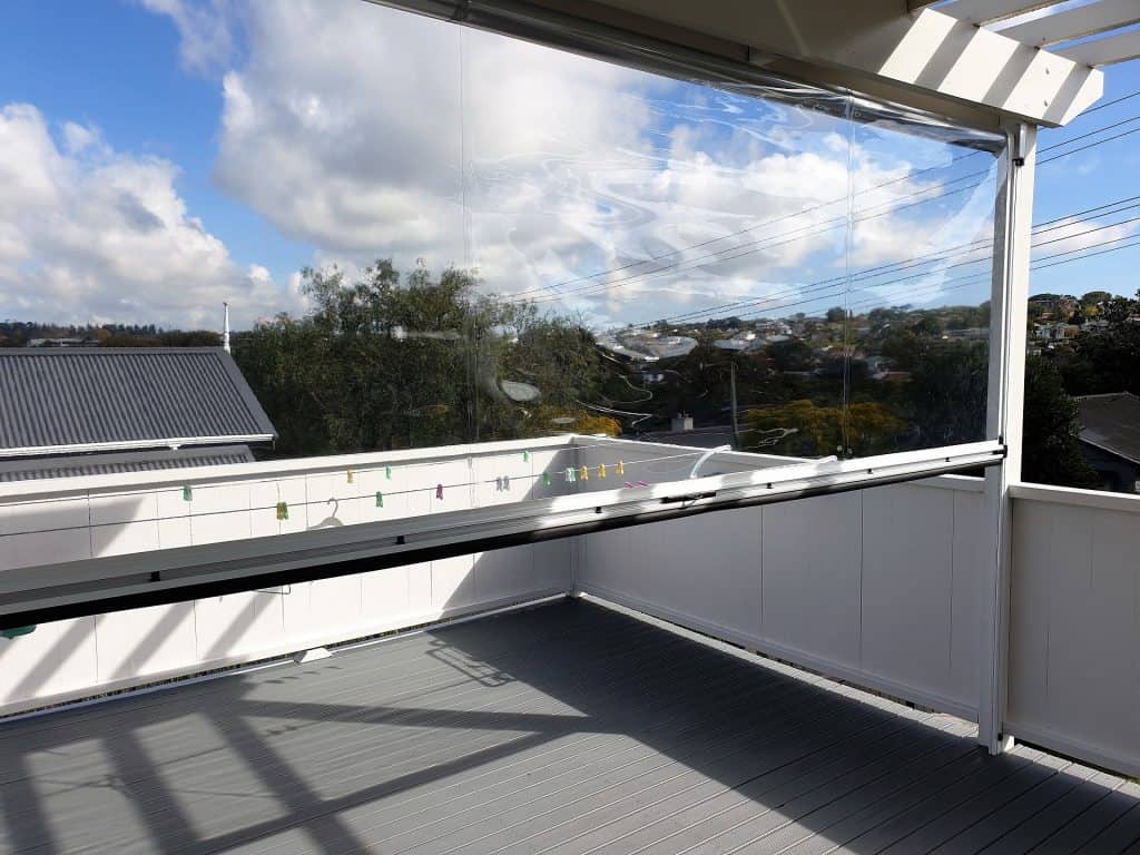 Clear PVC Ziptrak Screens Auckland