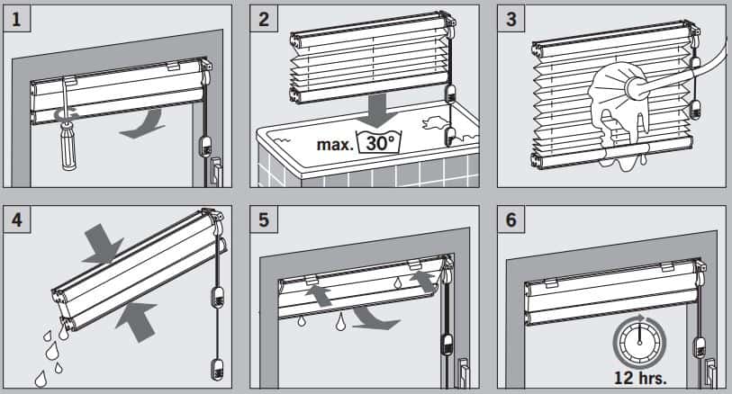 Pleated blinds care