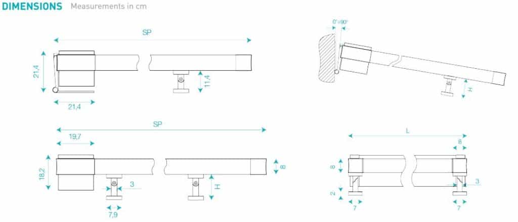 Frame system dimensions