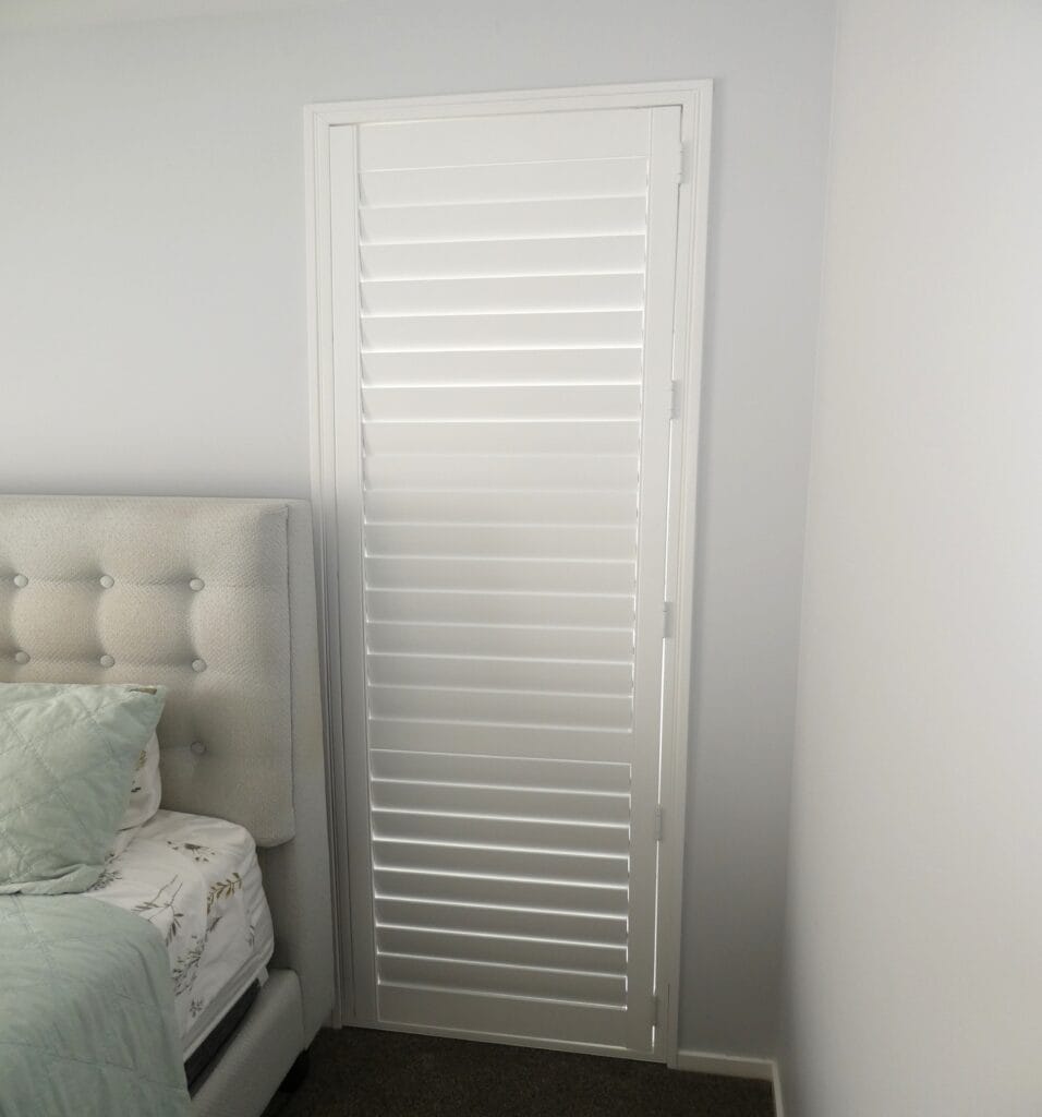 PVC shutters in a bedroom