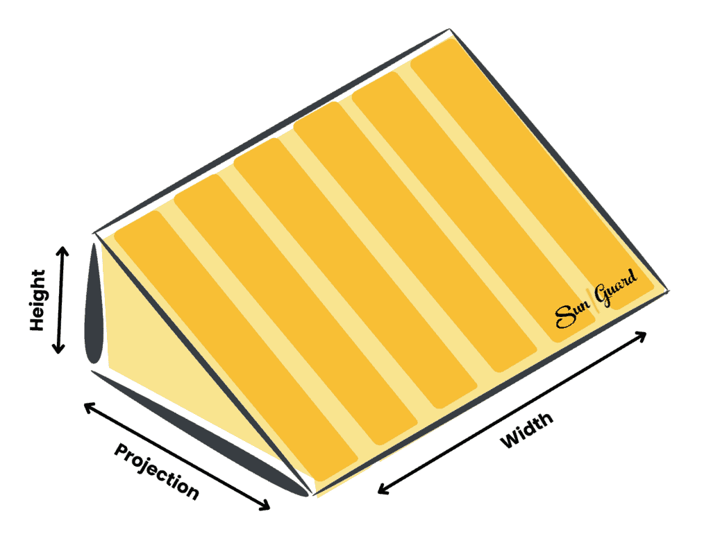 Fixed frame awning drawing