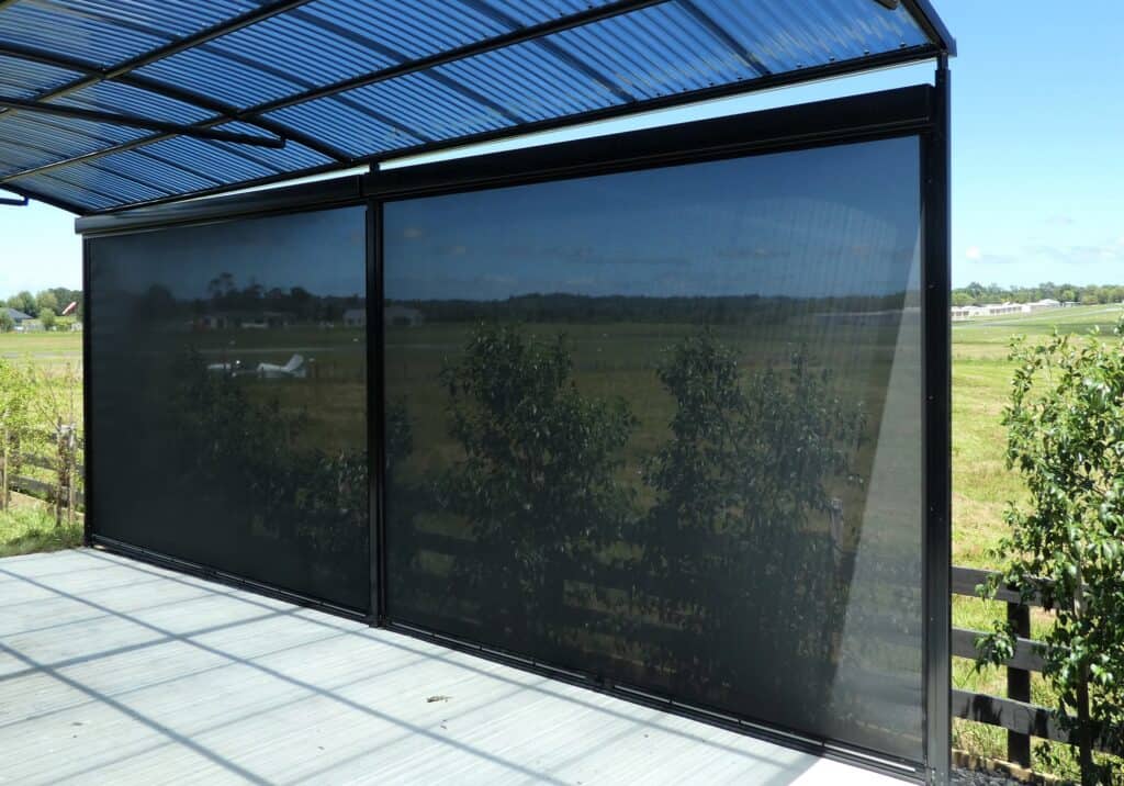 Mesh fabric Ziptrak blinds