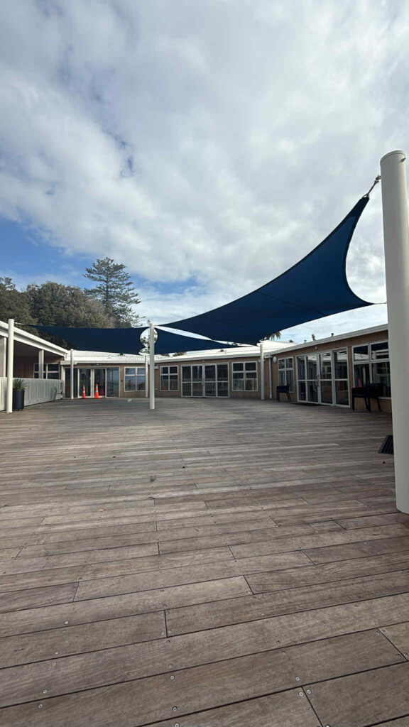 Shade sails - Wilson House, Hauraki