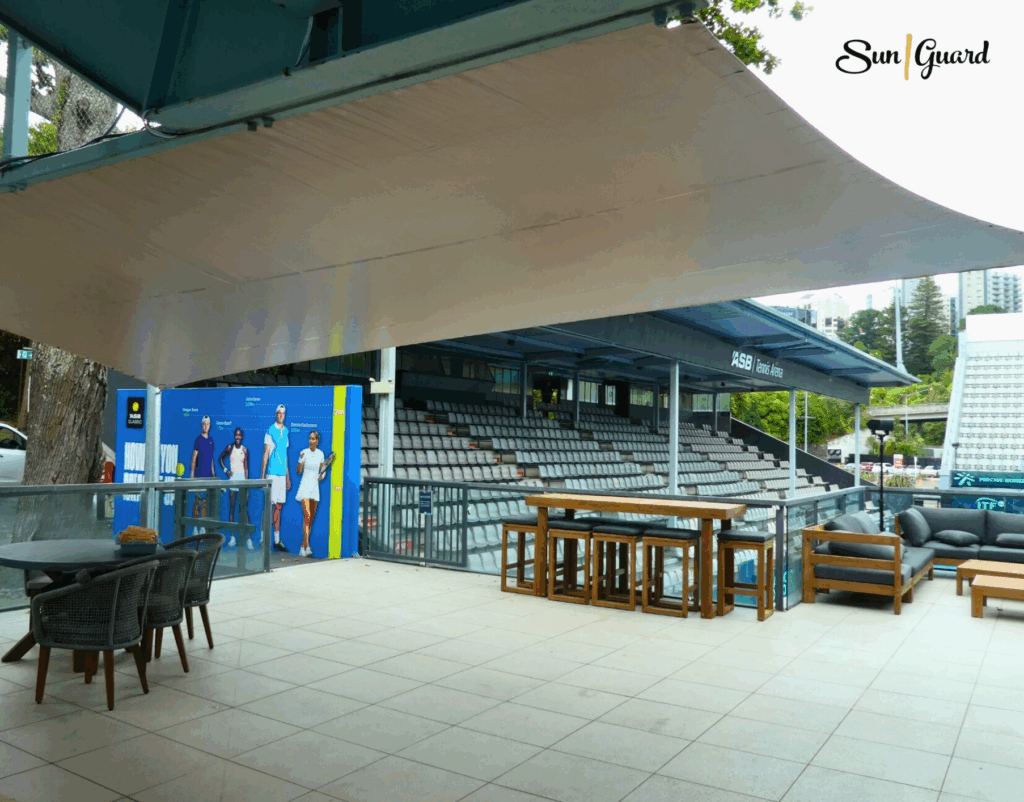 Waterproof shade sail in Next Gen Club, Auckland