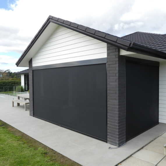 Alpha automated Ziptrak blinds in Tuakau