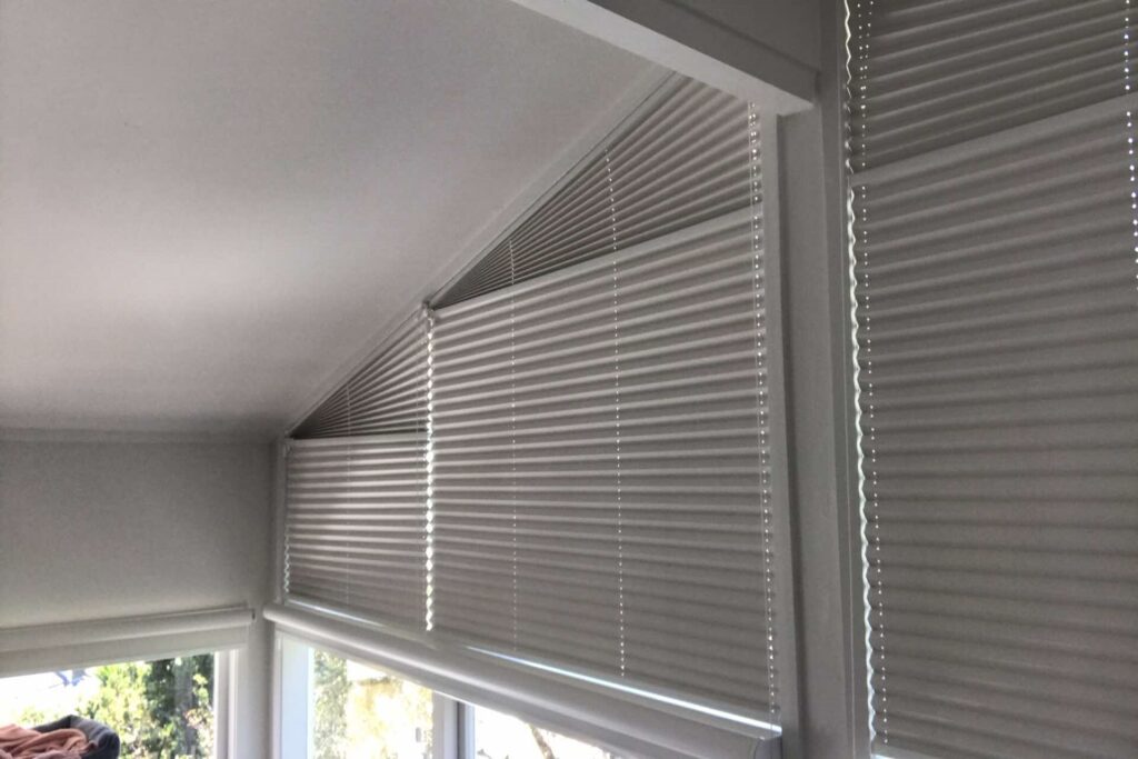 Cosiflor F-Slope pleated blind in Glenfield