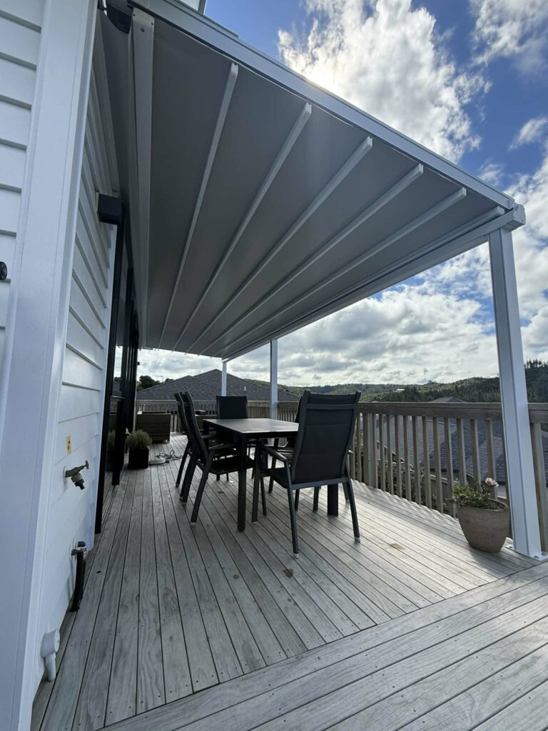 Omega Pergola retractable roof in Orewa Omega Pergola retractable roof in Orewa