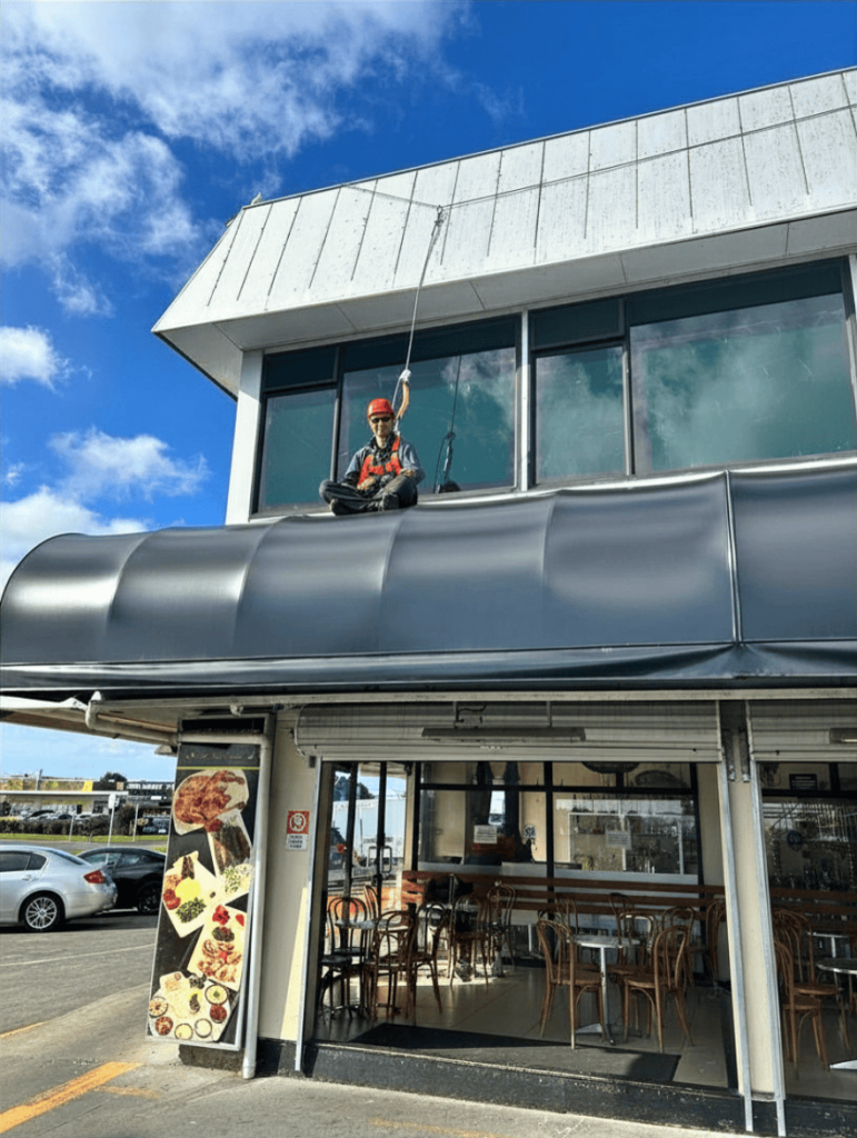 Vertical Hoop Awning Installation