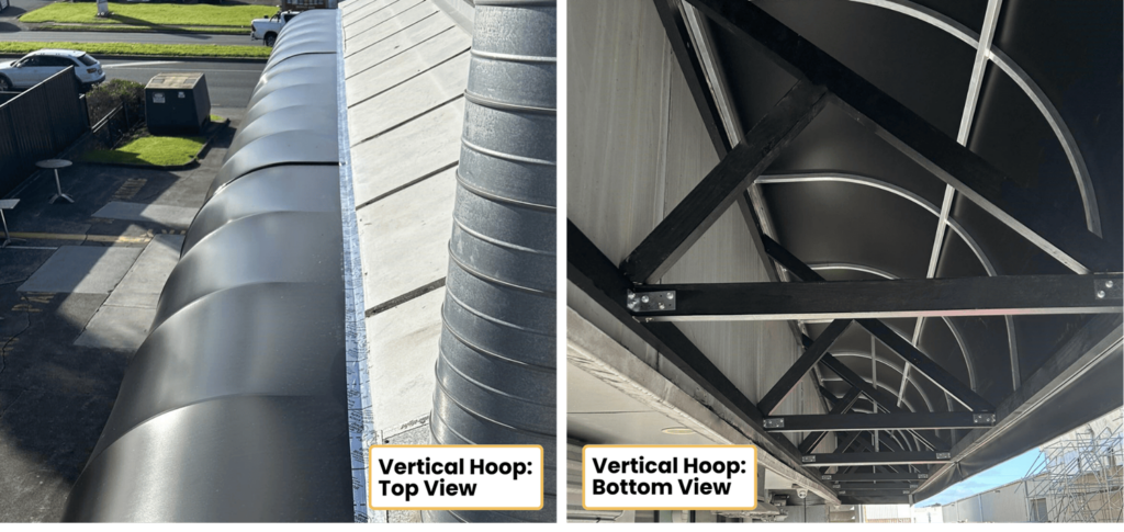 Vertical Hoop Waterproof Fixed Frame Awning SunGuard NZ