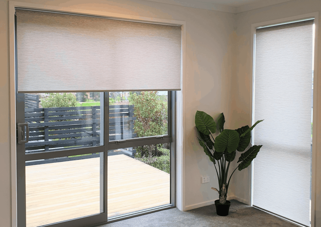 Light filtering roller blinds