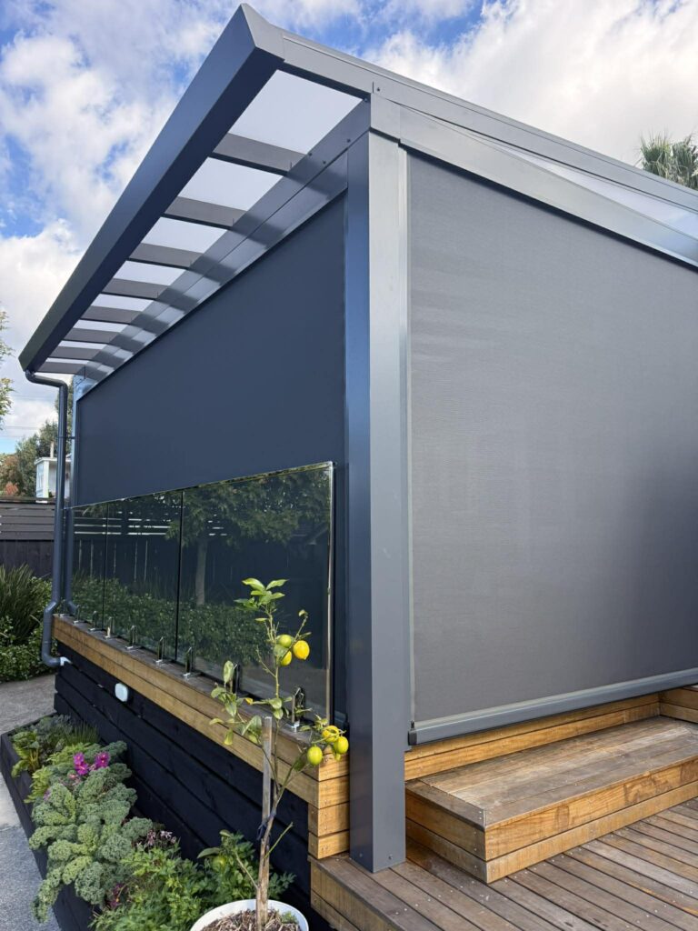 Ziptrak blinds in Meadowbank with a polycarbonate infill