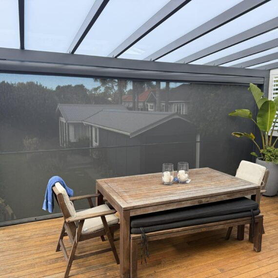 Ziptrak blinds in Meadowbank with a polycarbonate infill