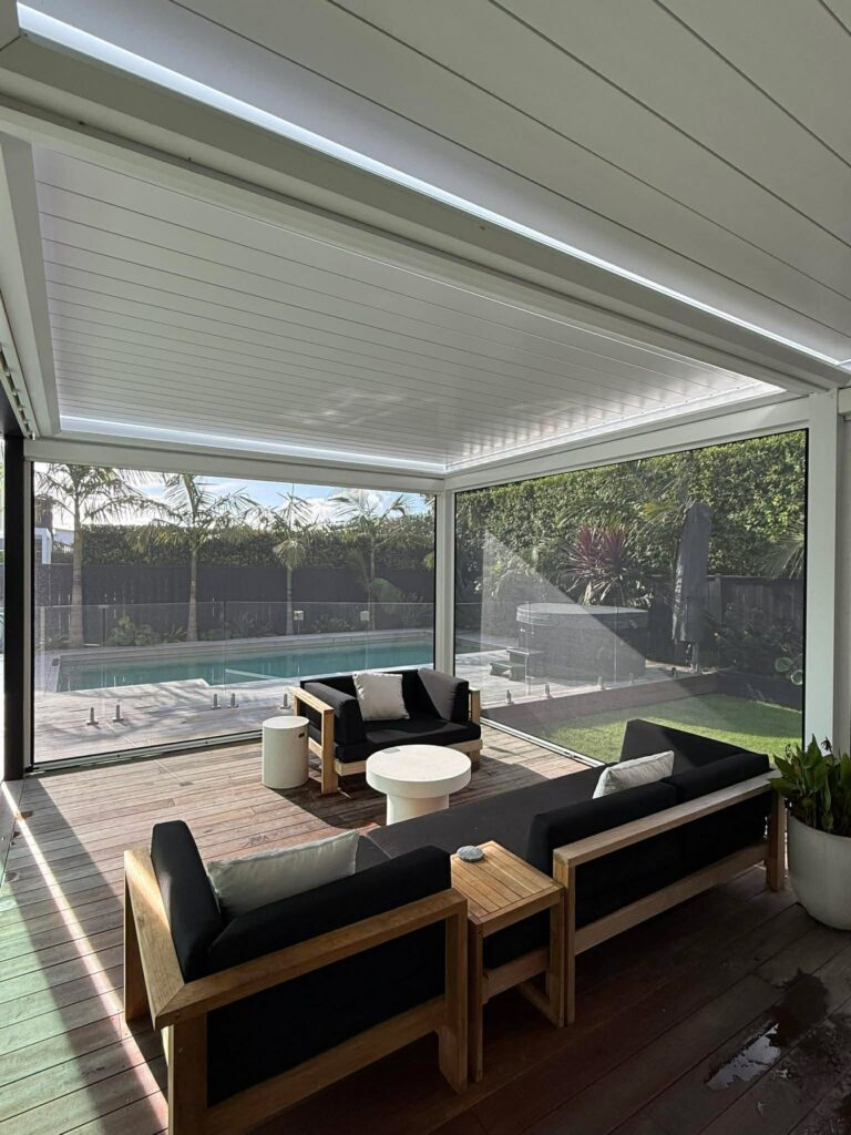 Mesh Ziptrak blinds in Beachlands