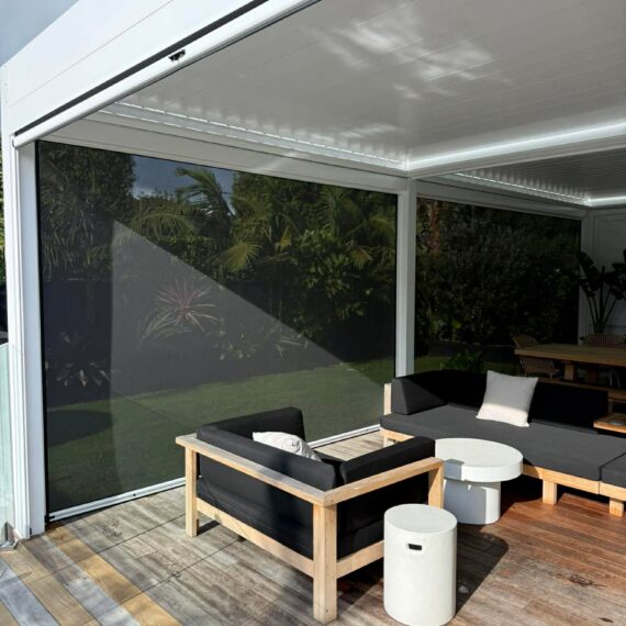 Mesh Ziptrak blinds in Beachlands