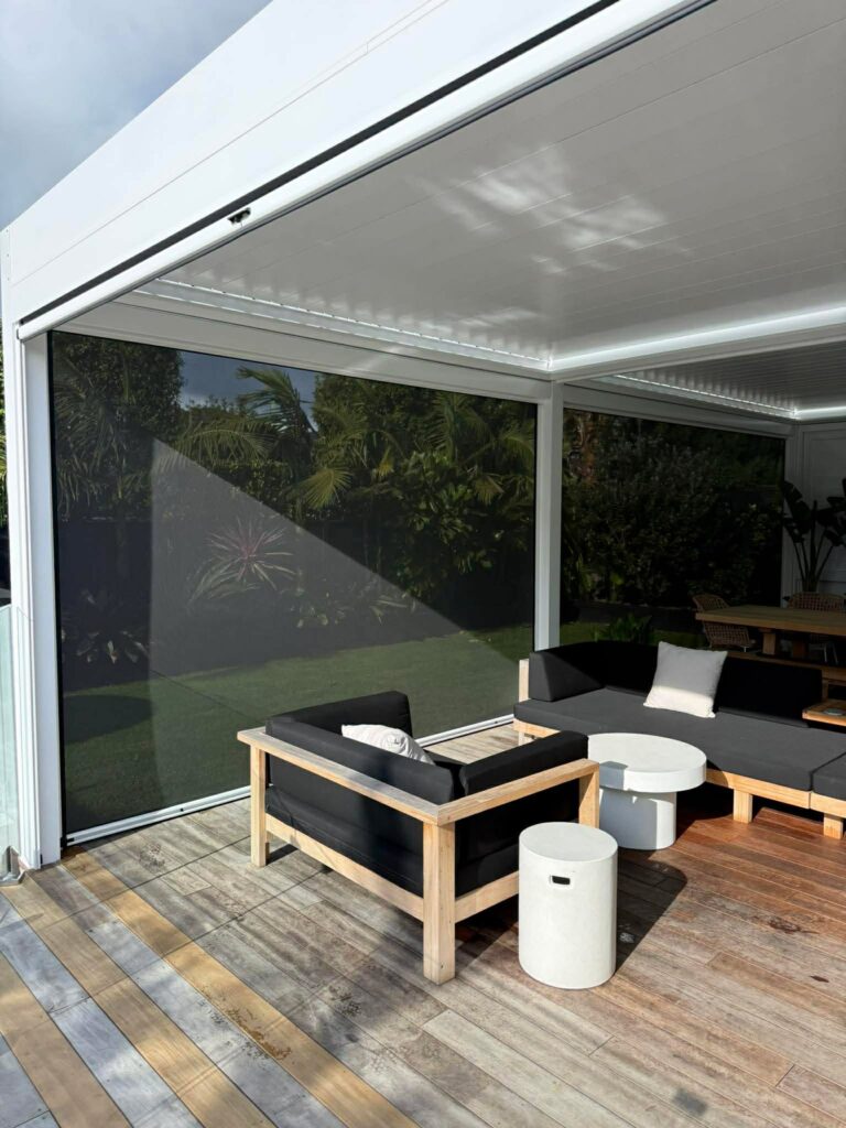 Mesh Ziptrak blinds in Beachlands