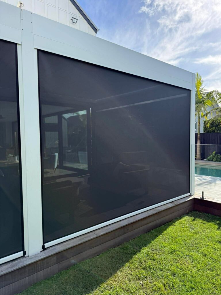 Mesh Ziptrak blinds in Beachlands
