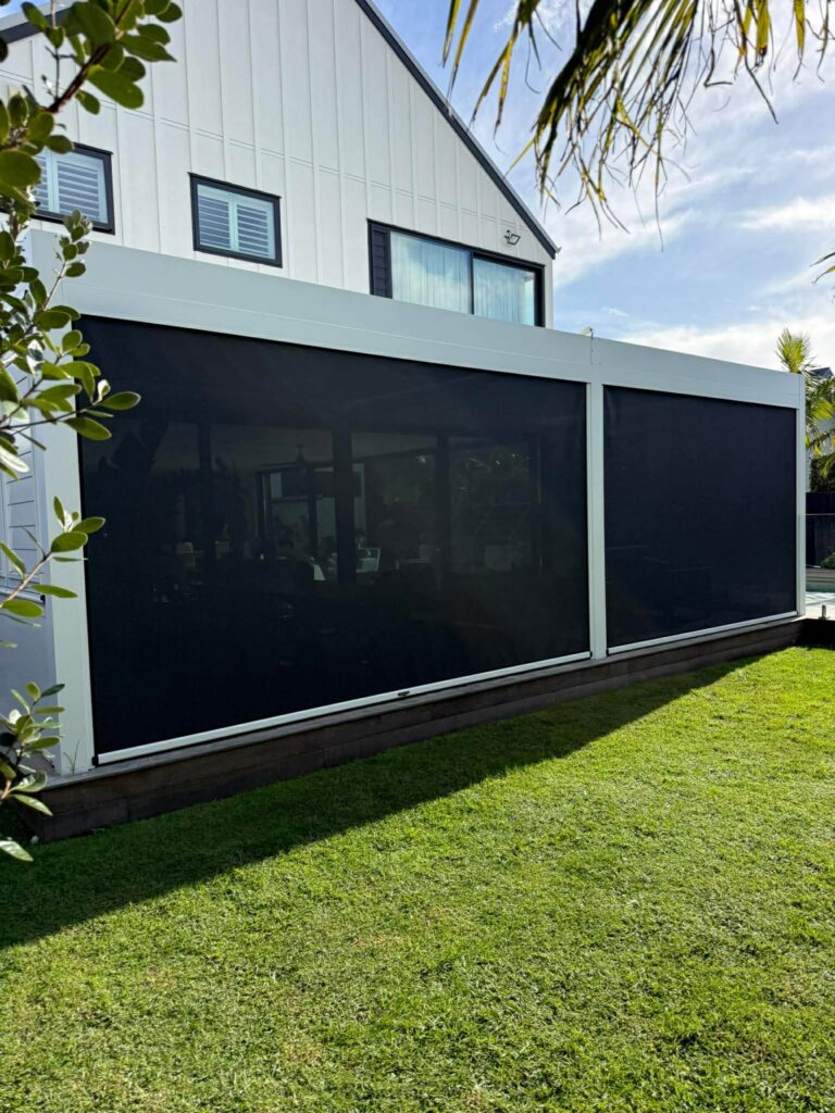 Mesh Ziptrak blinds in Beachlands